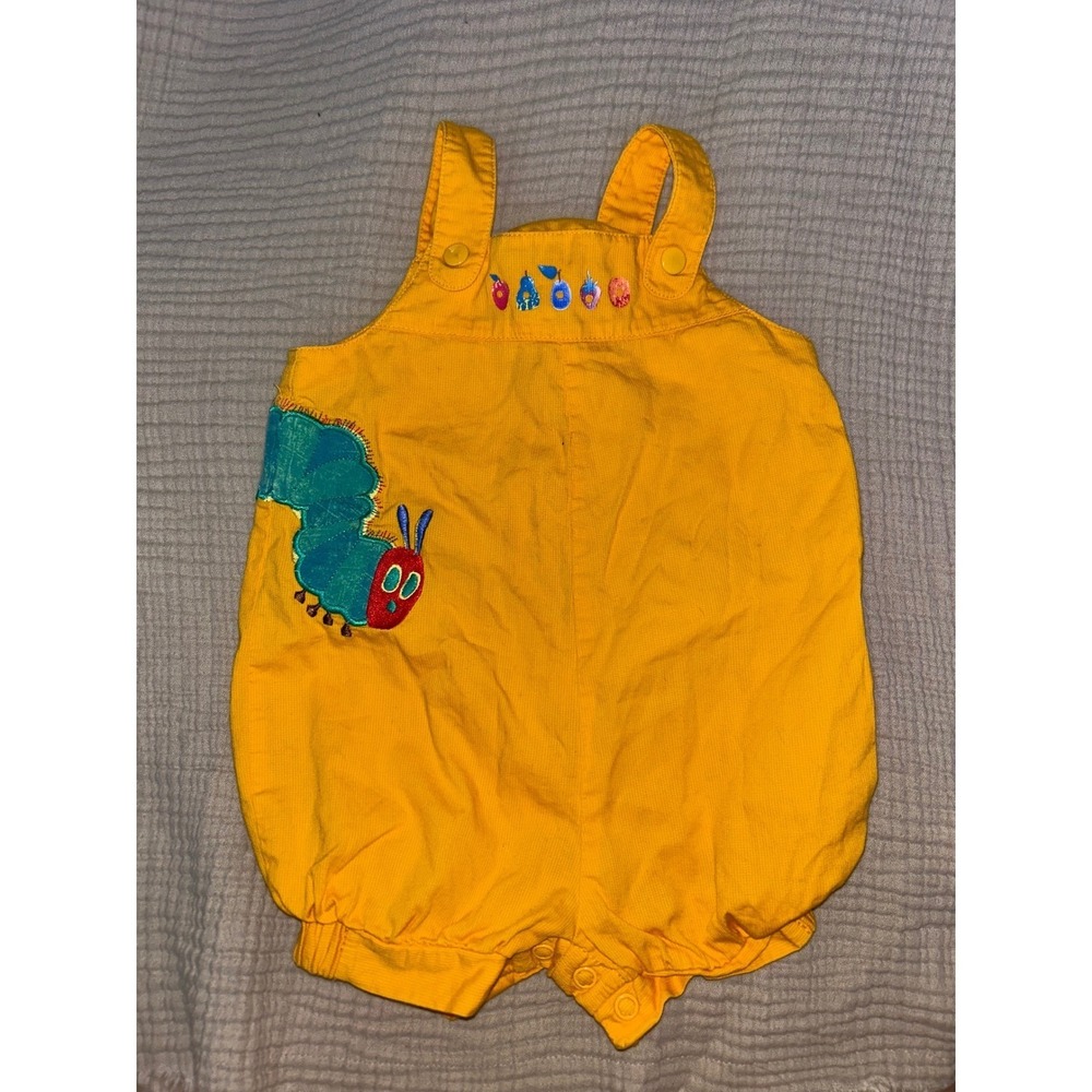 Vintage Carters Baby The Very Hungry Caterpillar Corduroy Romper 6-9M Eric Carle